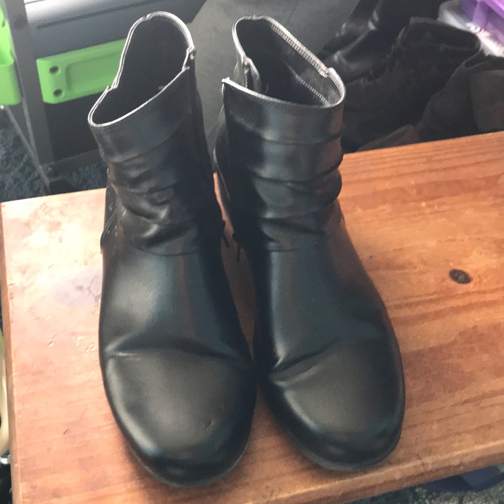Black ankle boots